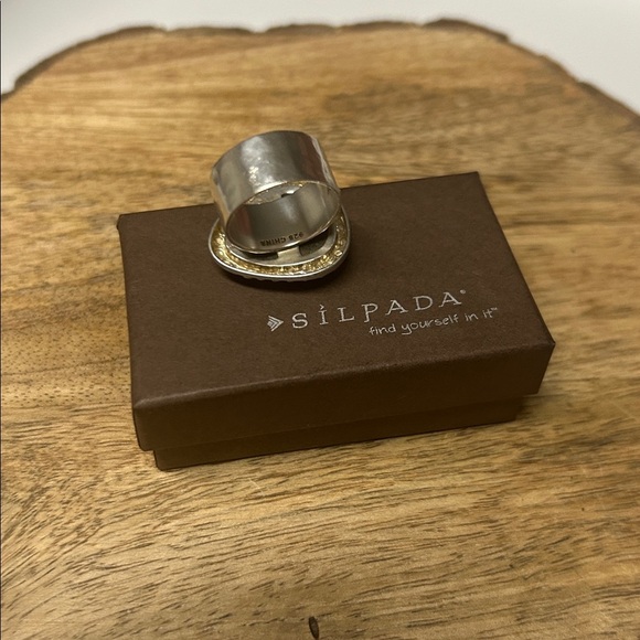 Silpada Sterling Silver Pyrite Fantasy Ring in size 6- RETIRED - Picture 5 of 5